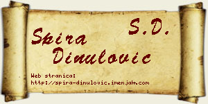 Spira Dinulović vizit kartica